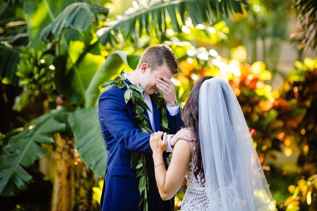 emotional groom at ritz carlton kapalua